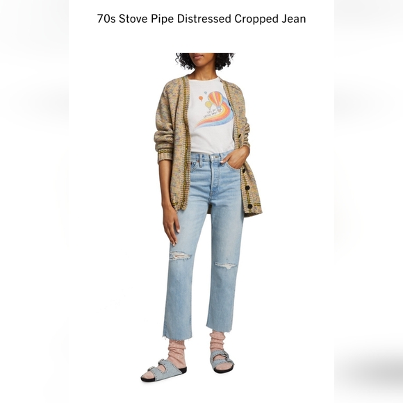 💥💥N.W.T. REDONE 70'S STOVEPIPE JEAN❤️🔥💚SIZE 27/4 - Picture 2 of 6
